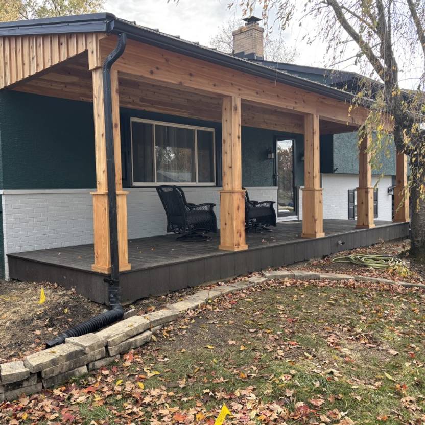 front porch construction in progress