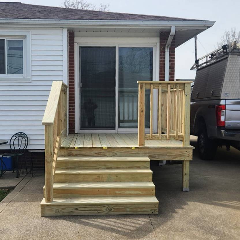 custom porch and deck combination