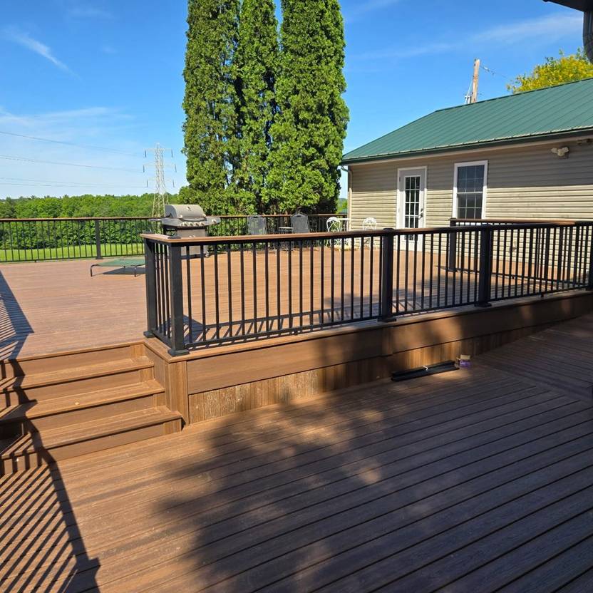 fenced backyard with privacy panels